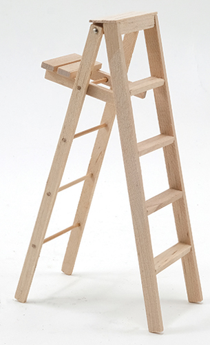 Dollhouse Miniature Step Ladder, 5 Inch